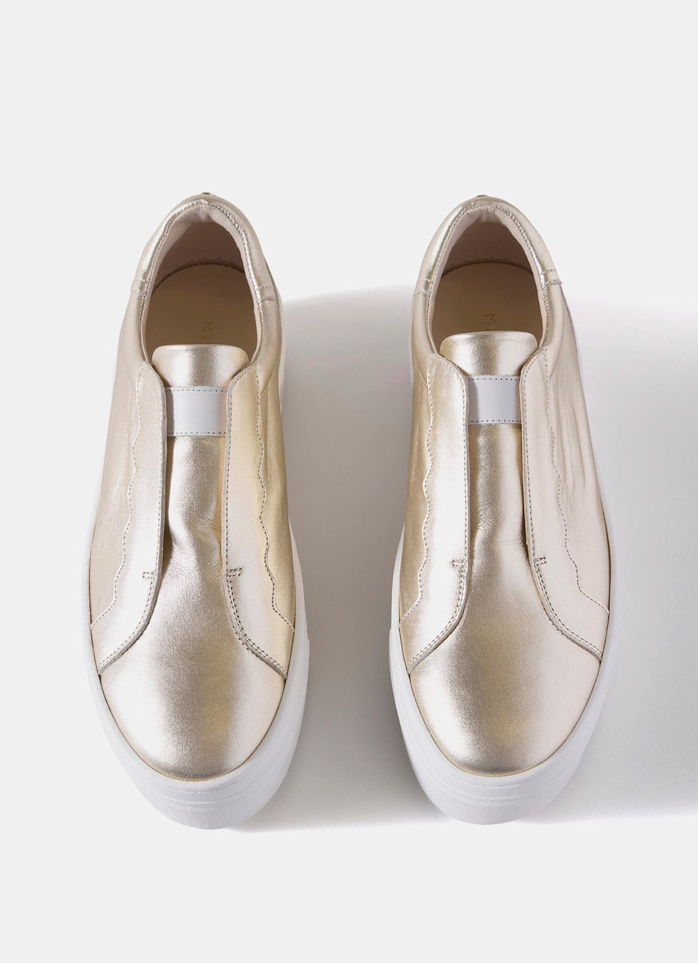 Ellie Gold Platform Trainers