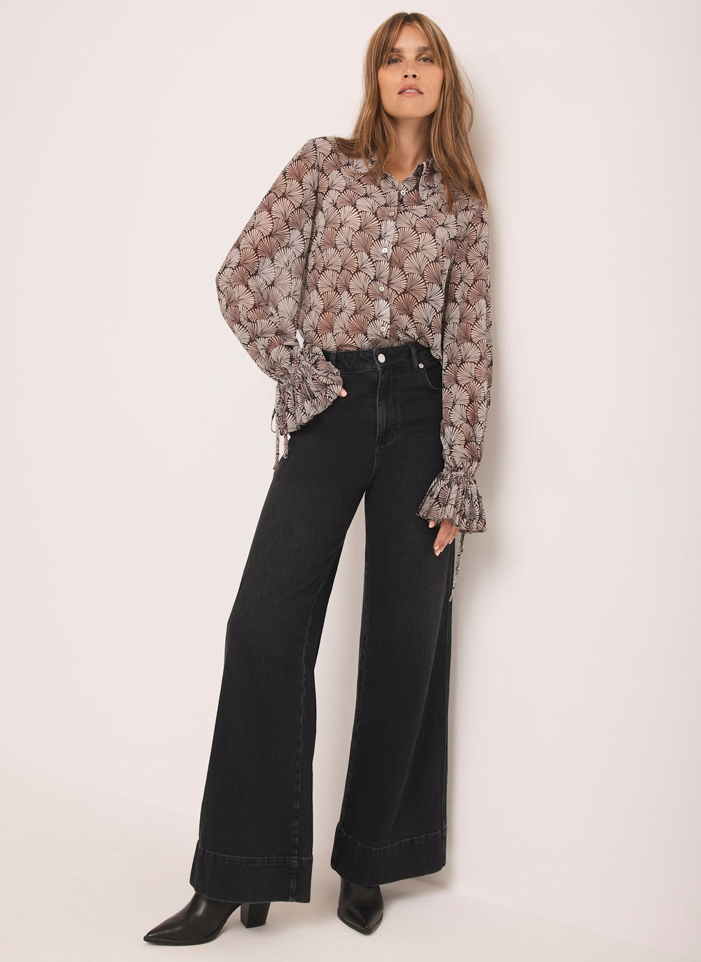 Neutral Geo Print Shirt
