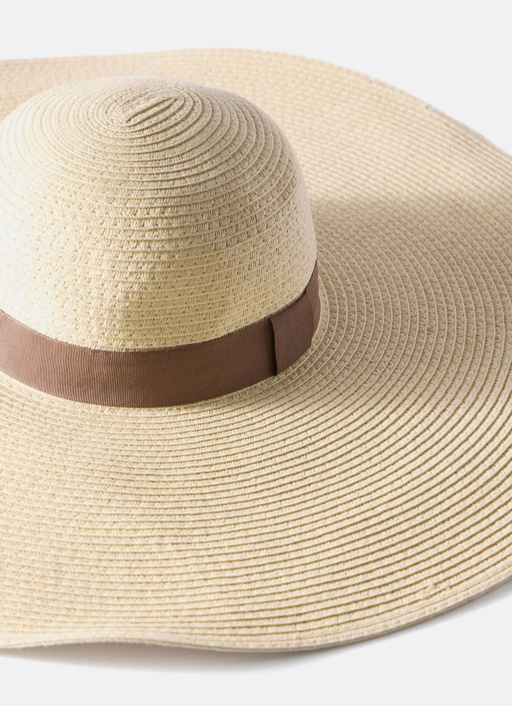 Neutral Straw Wide Brim Hat