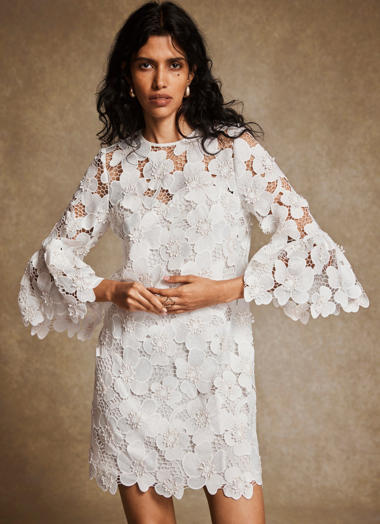 Daytime White Floral Lace Dress