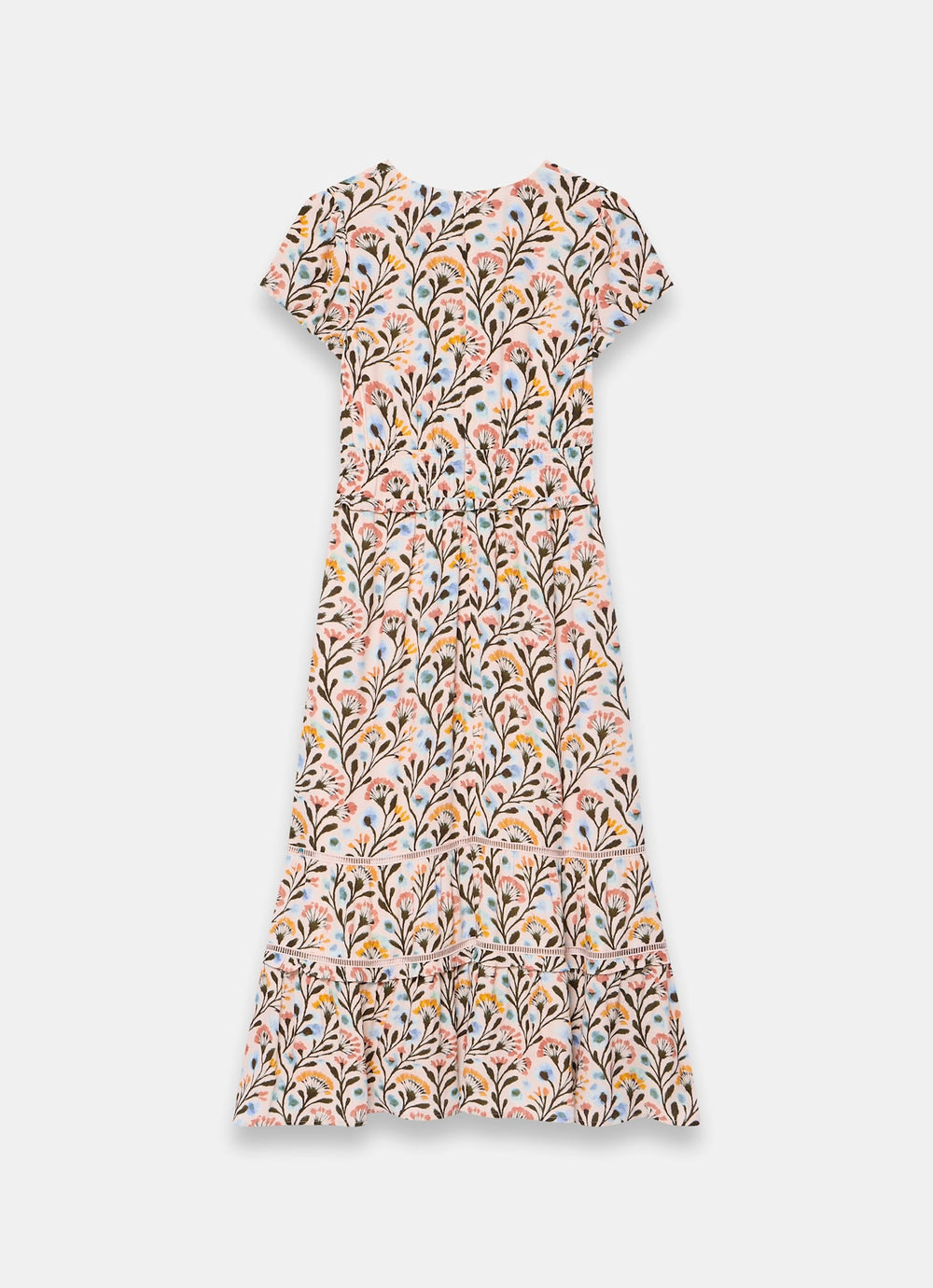 old navy orange floral dress Mint Velvet Women's Floral Print V-Neck Midi Dress - Orange