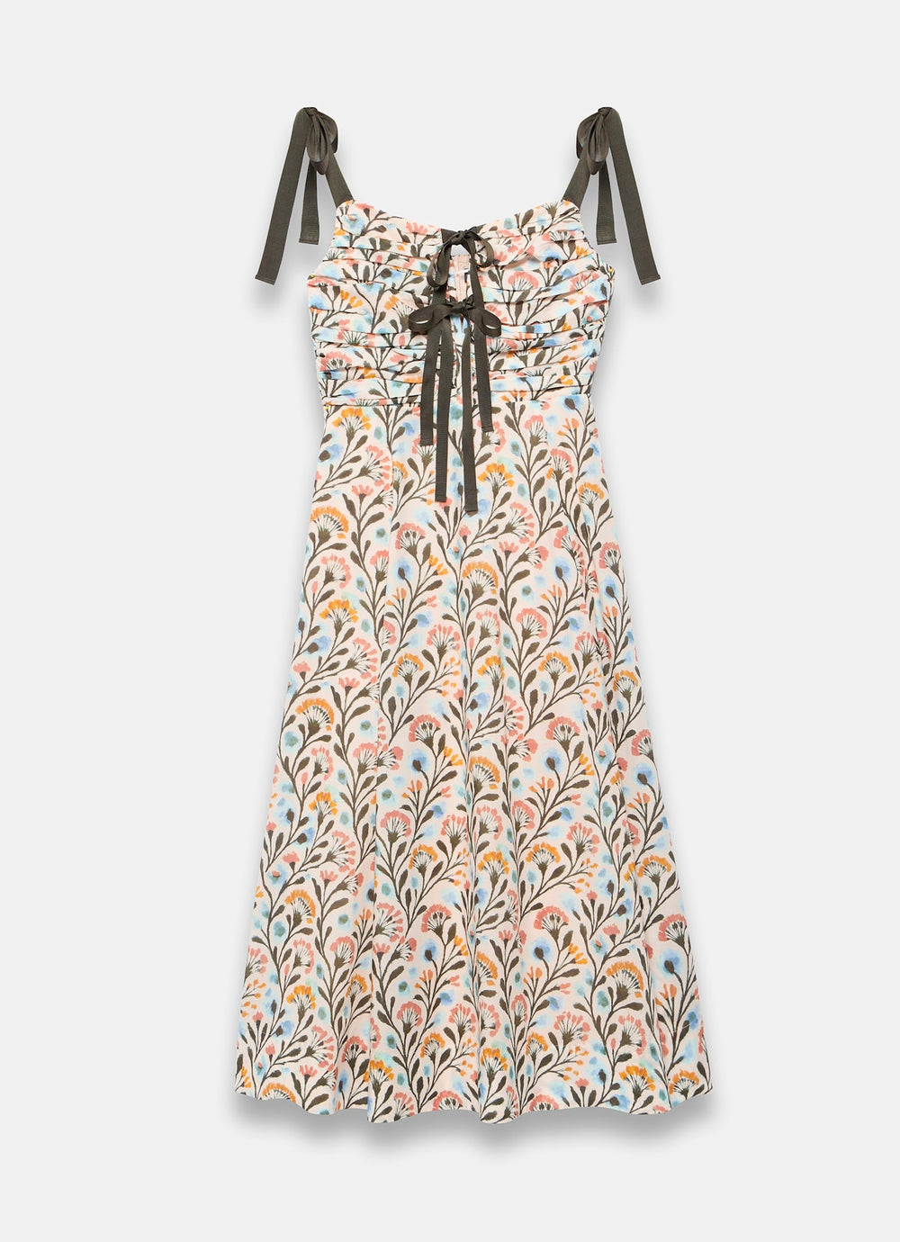 Blue Cotton Floral Print Midi Dress Mint Velvet Blue Cotton Floral Print Midi Dress Mint Velvet