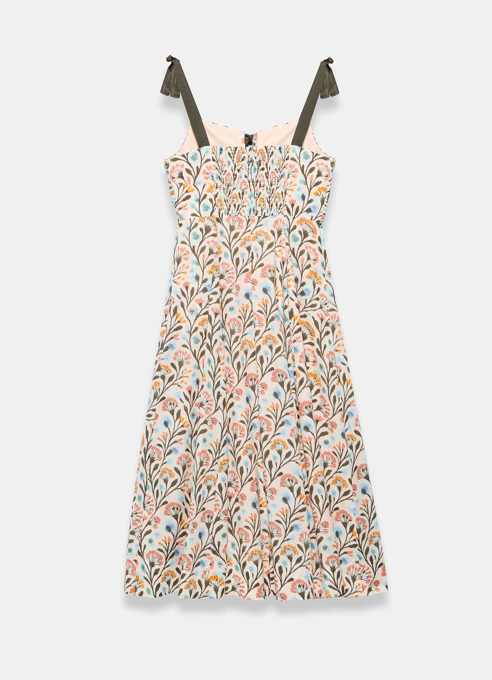 mint velvet navy floral print midi dress Mint Velvet Blue Cotton Floral Print Midi Dress | Size 12 | Blue | Sleeveless