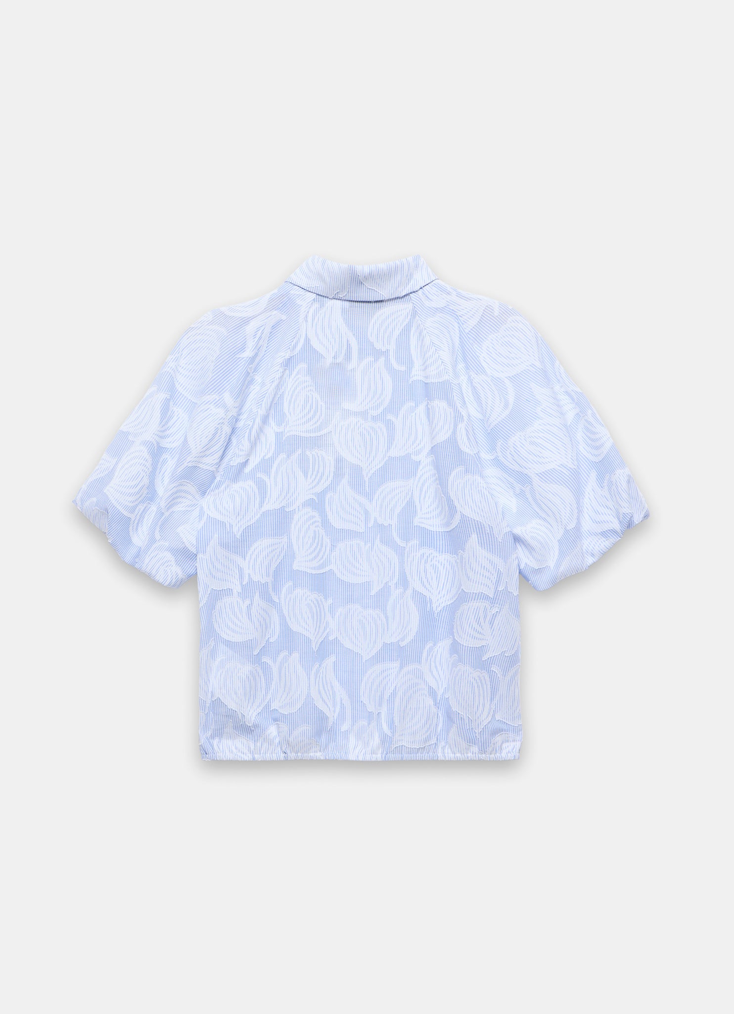 Blue Cotton Jacquard Striped Shirt – Mint Velvet