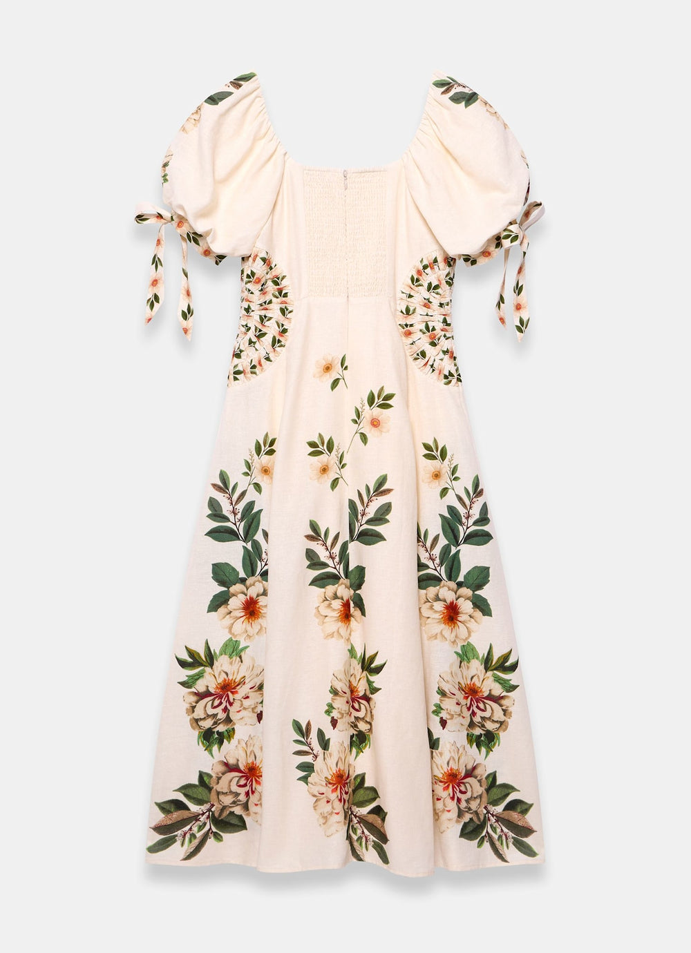beem floral midi dress Baltic Born Womens Phoebe Midi Dress | Cream + Blue Floral