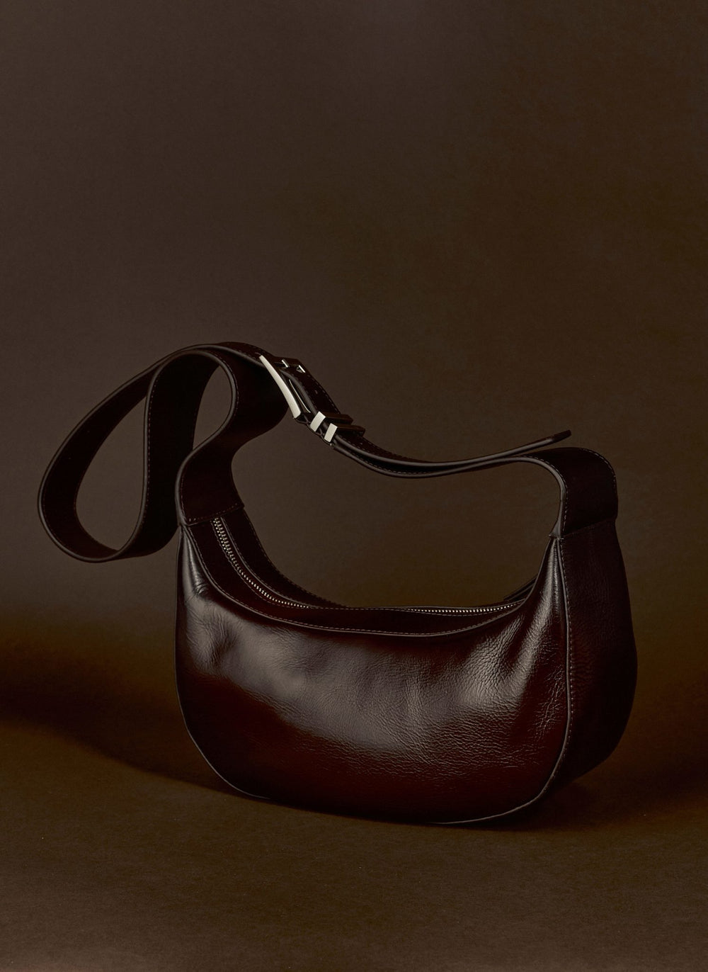 Frankie Burgundy Leather Sling Bag