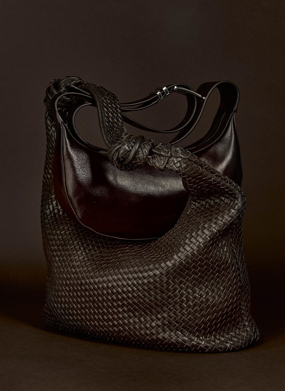 Frankie Burgundy Leather Sling Bag