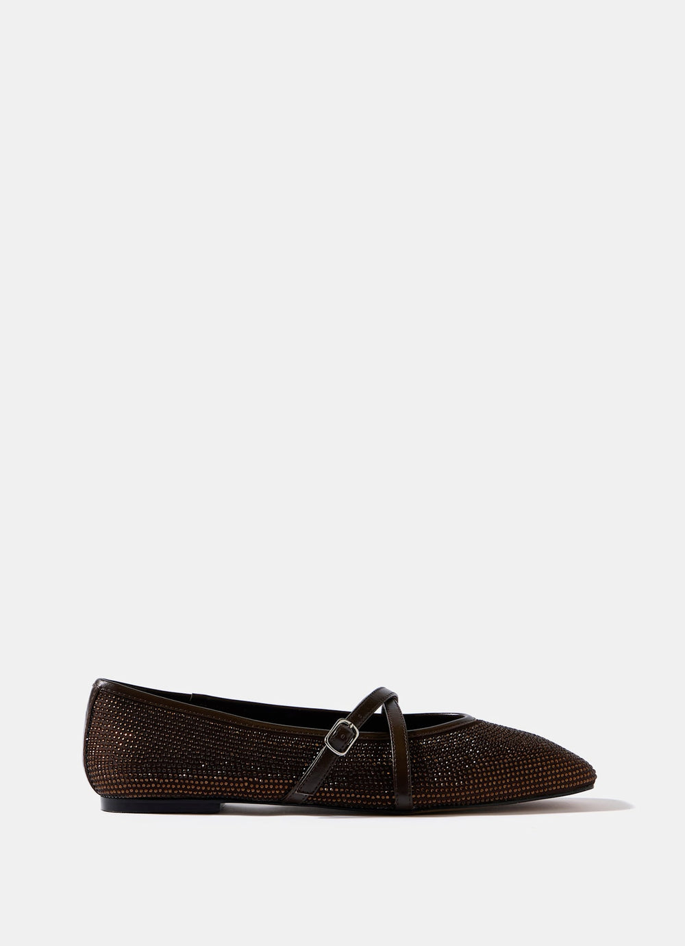 Brown Sparkle Ballet Flats