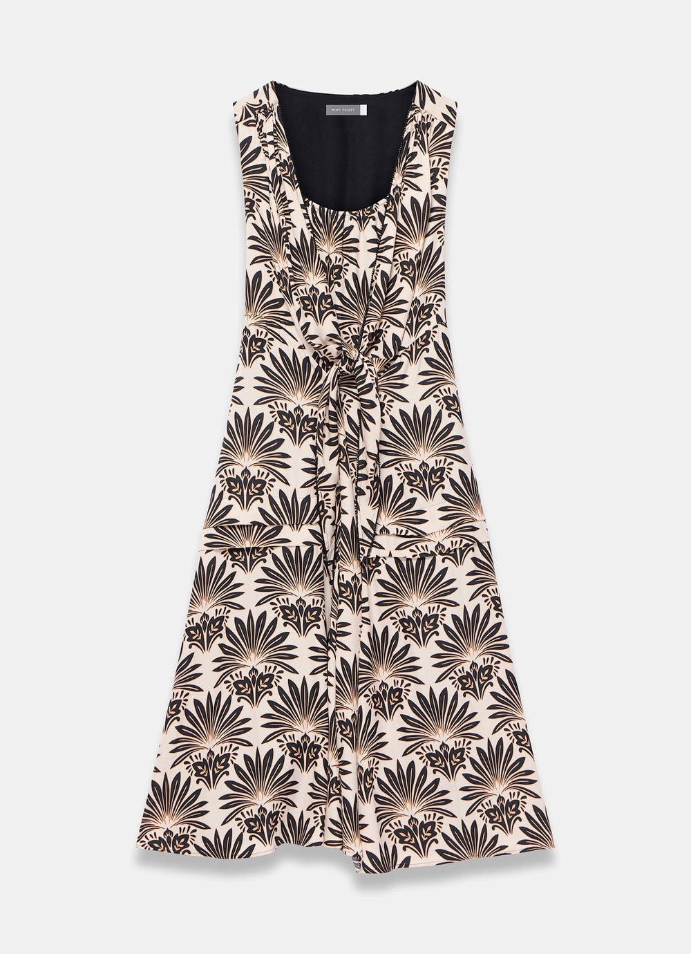 mint velvet green floral print midi dress Neutral Floral Print Midi Dress – Mint Velvet