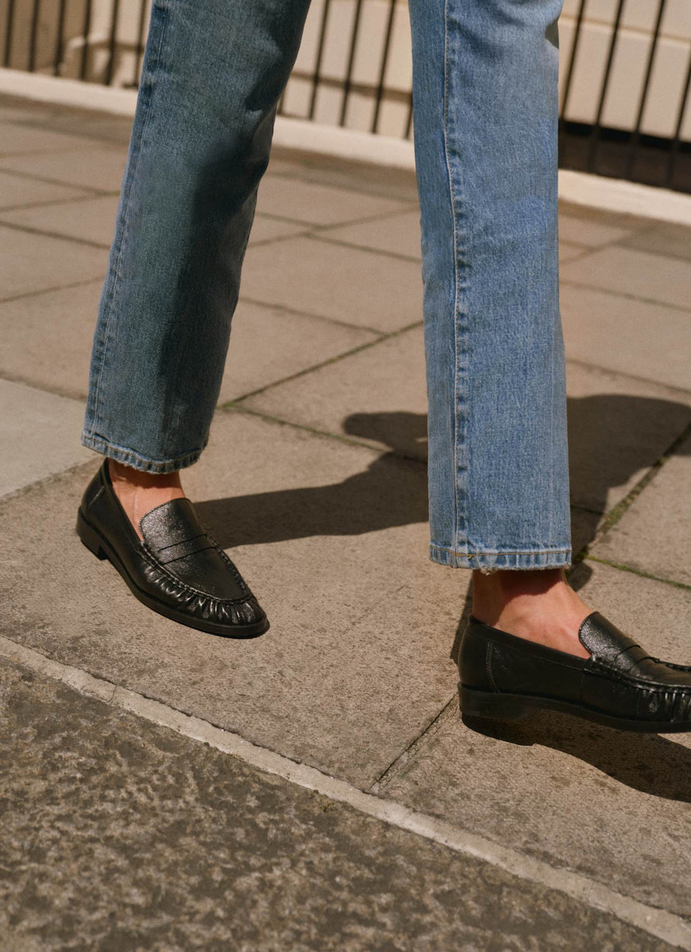 Gigi Black Leather Loafers