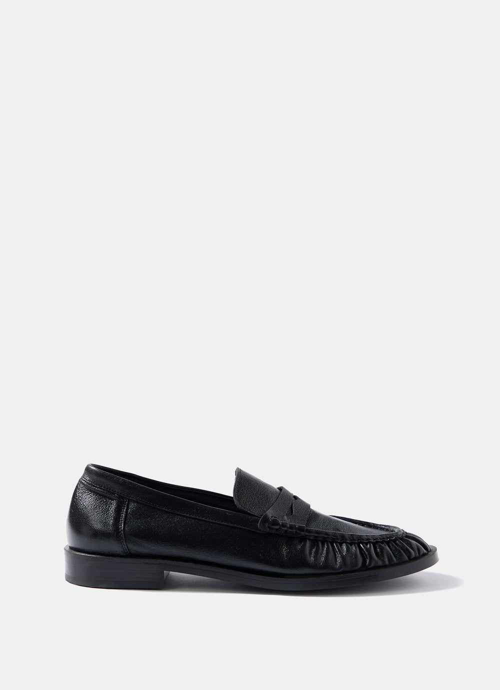 Gigi Black Leather Loafers