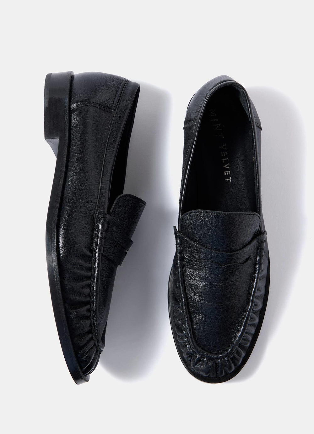 Gigi Black Leather Loafers