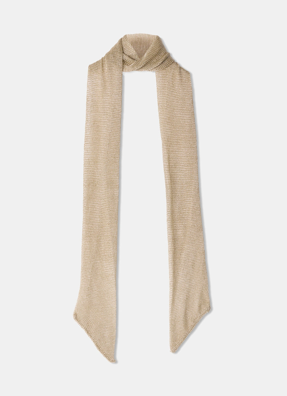 Gold Metallic Skinny Scarf