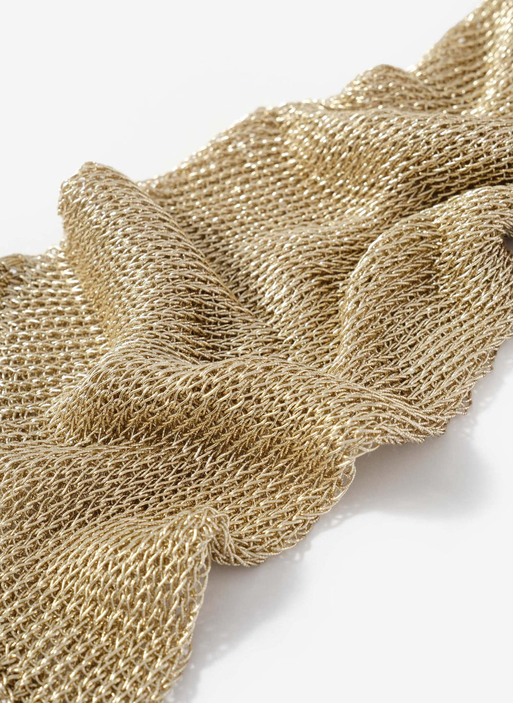 Gold Metallic Skinny Scarf