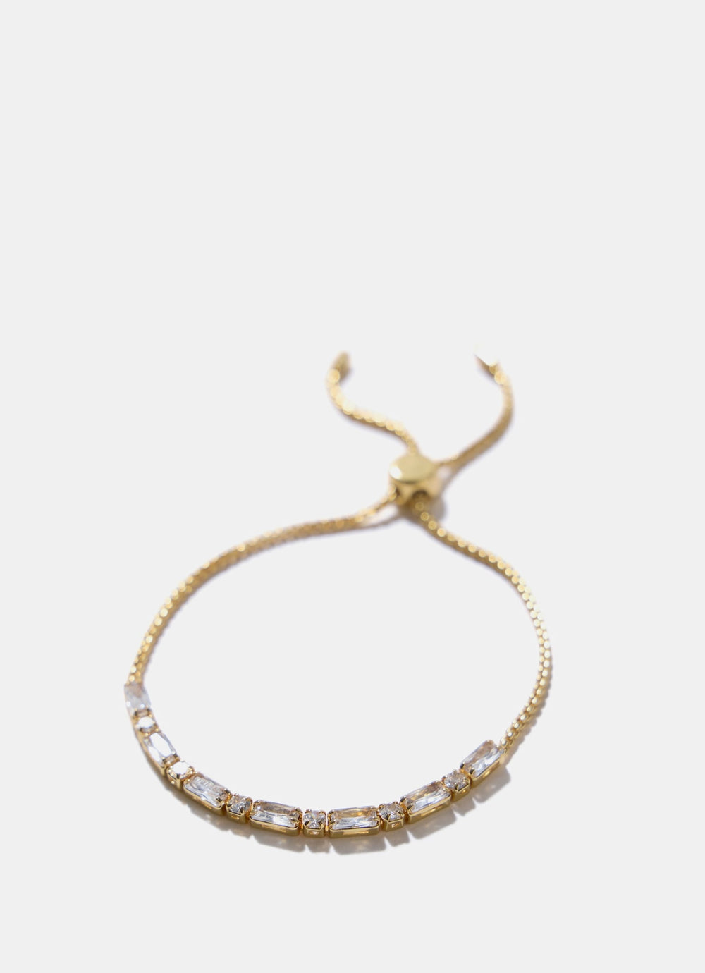 Gold Plated Pave Tennis Bracelet