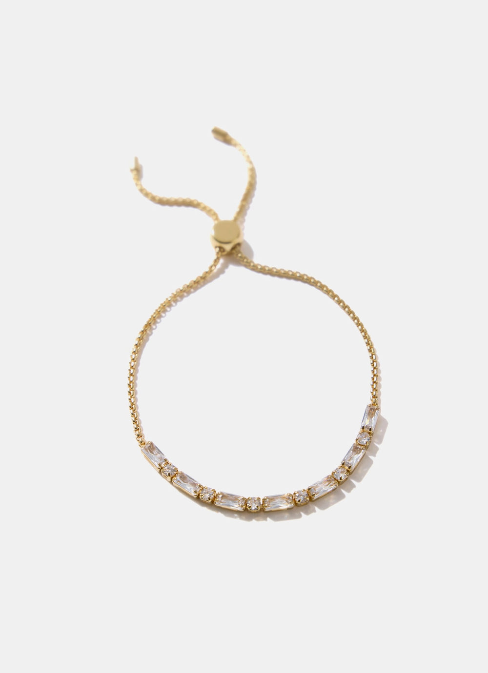 Gold Plated Pave Tennis Bracelet