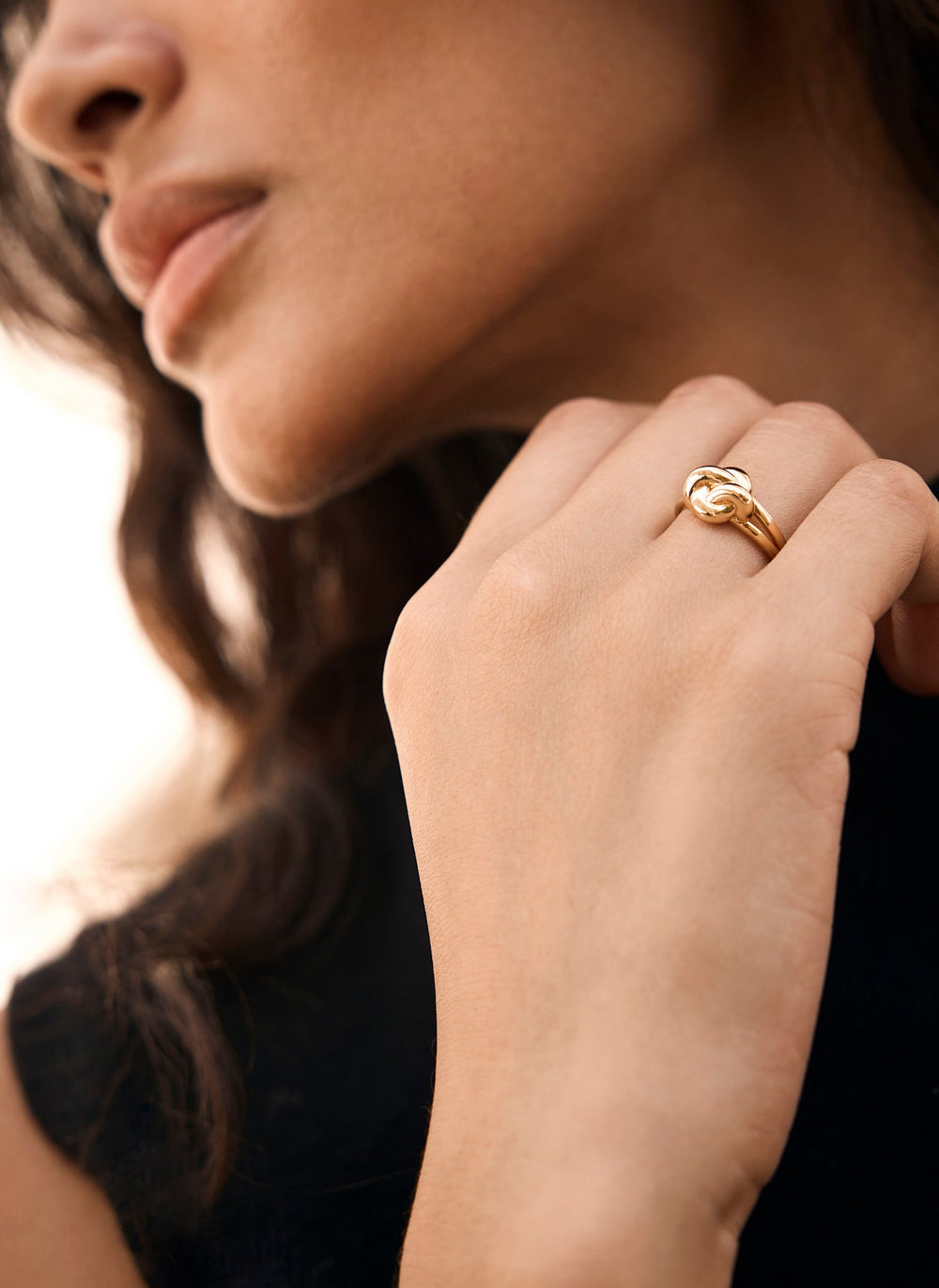 Gold Plated Knot Ring