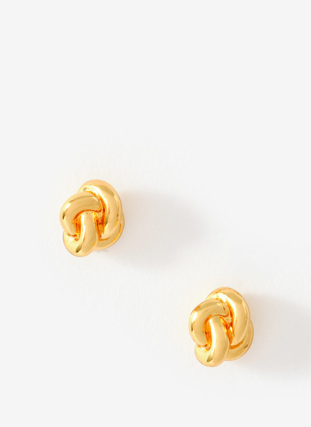 Gold Plated Knot Stud Earrings