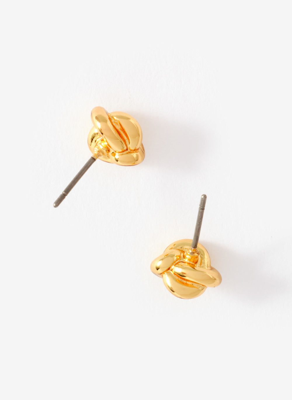 Gold Plated Knot Stud Earrings