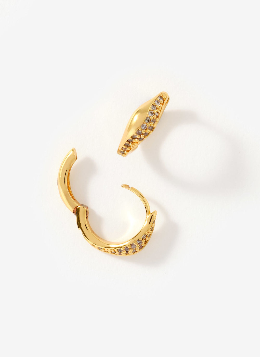 Gold Plated Pave Hoops