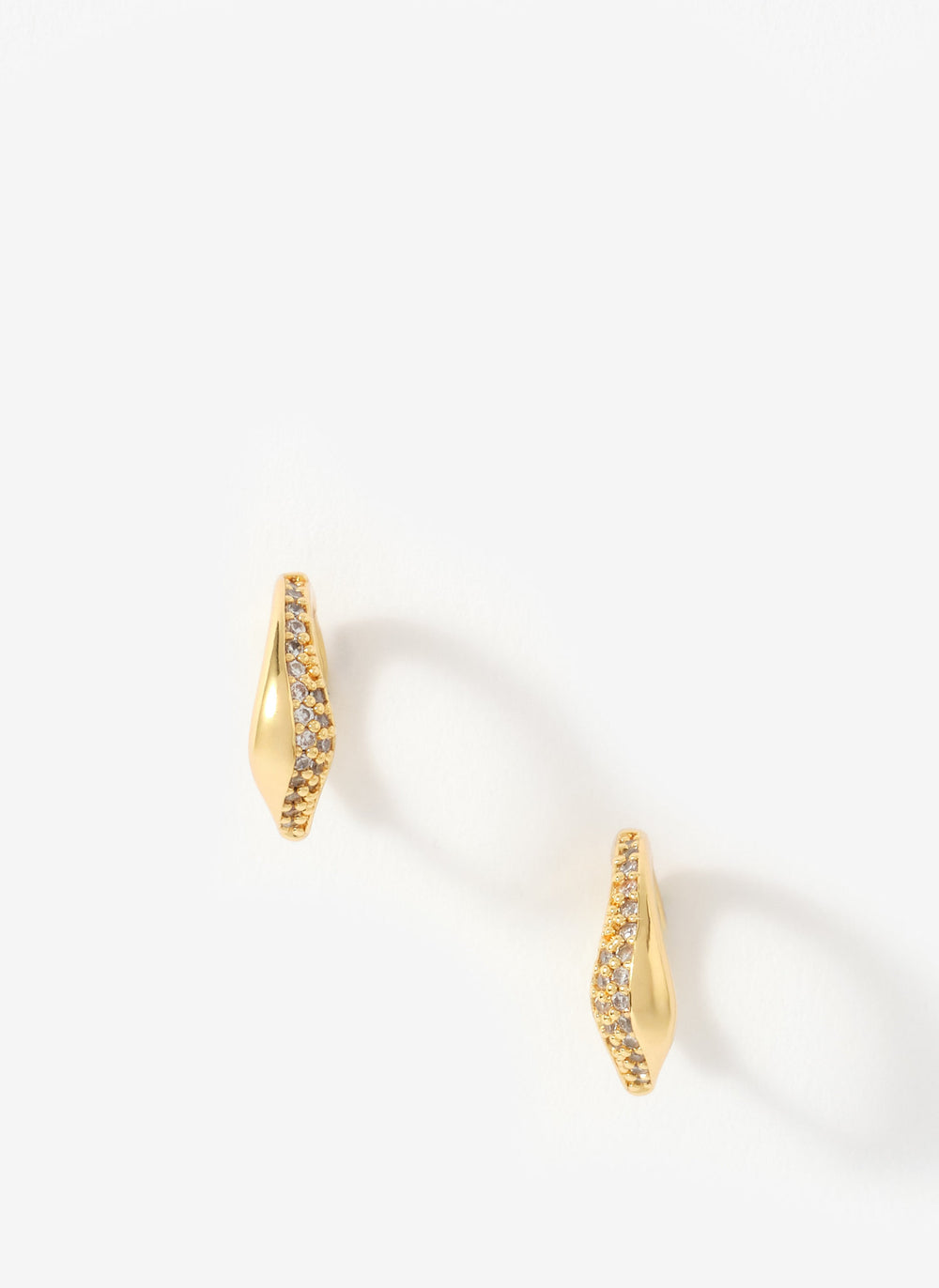 Gold Plated Pave Hoops