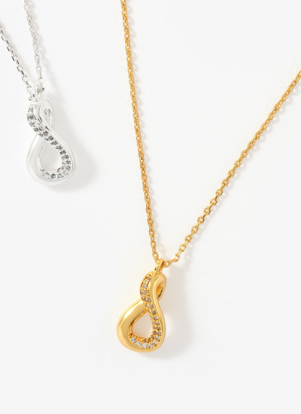 Gold Plated Pave Wave Necklace