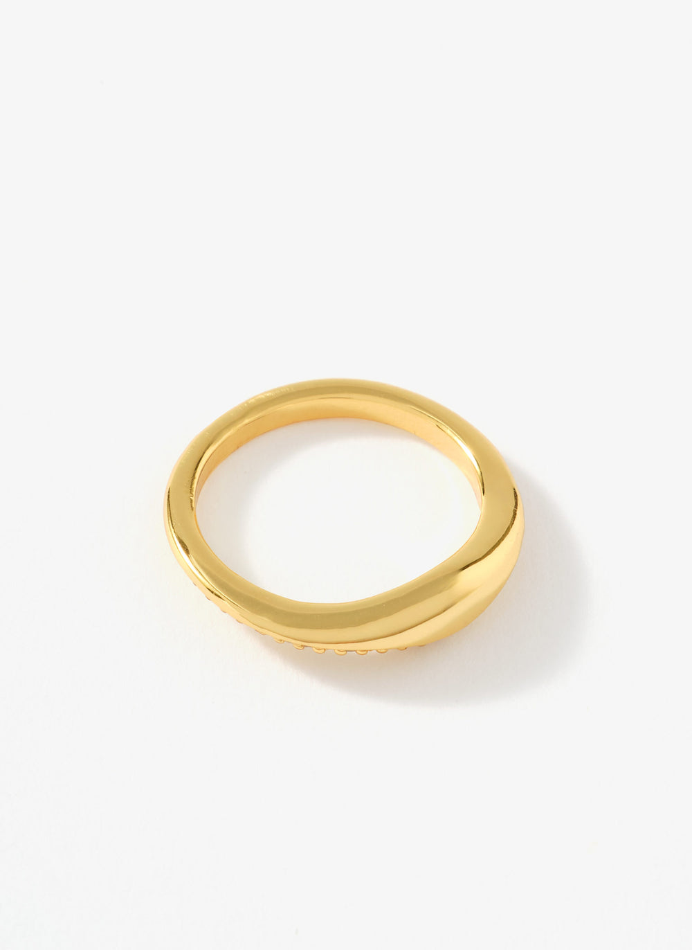 Gold Plated Pave Wave Ring