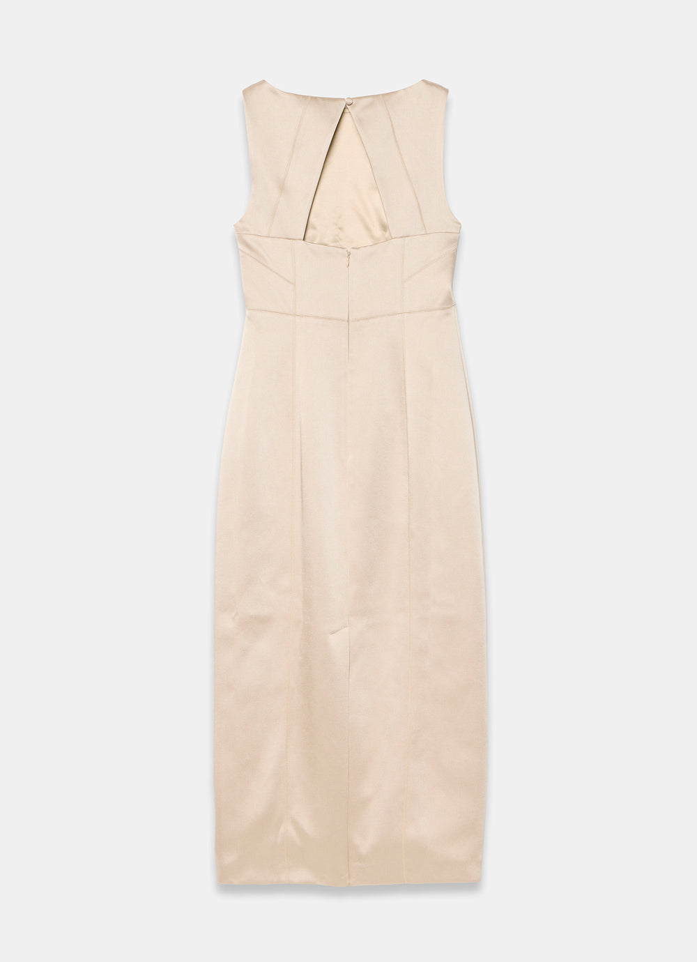 Mint Velvet Gold Satin Midi Shift Dress | Size 14 | Gold | Sleeveless Mint Velvet Gold Satin Midi Shift Dress | Size 14 | Gold | Sleeveless