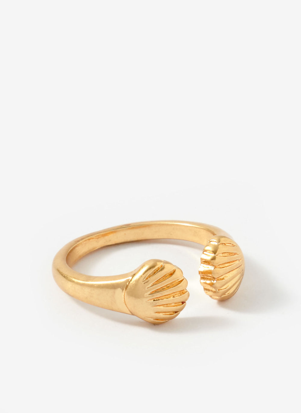 Gold Tone Shell Ring Set