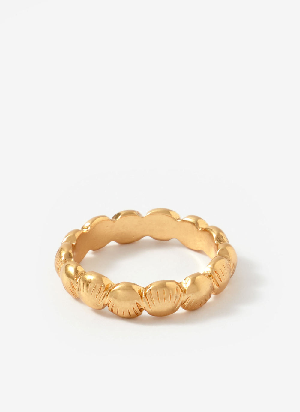 Gold Tone Shell Ring Set