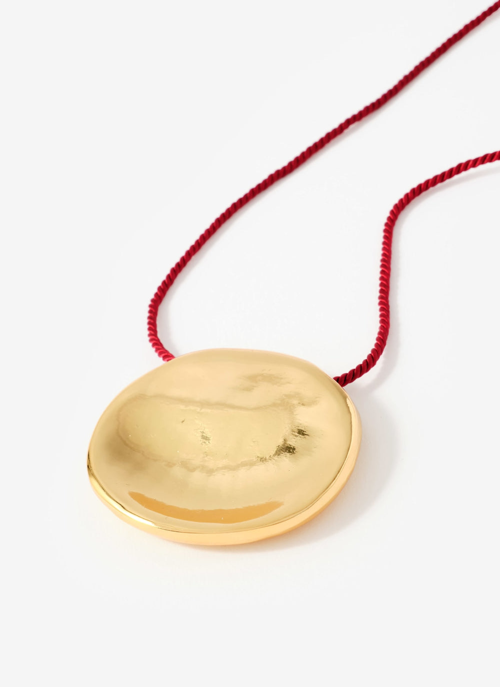 Gold Tone Pendant Rope Necklace