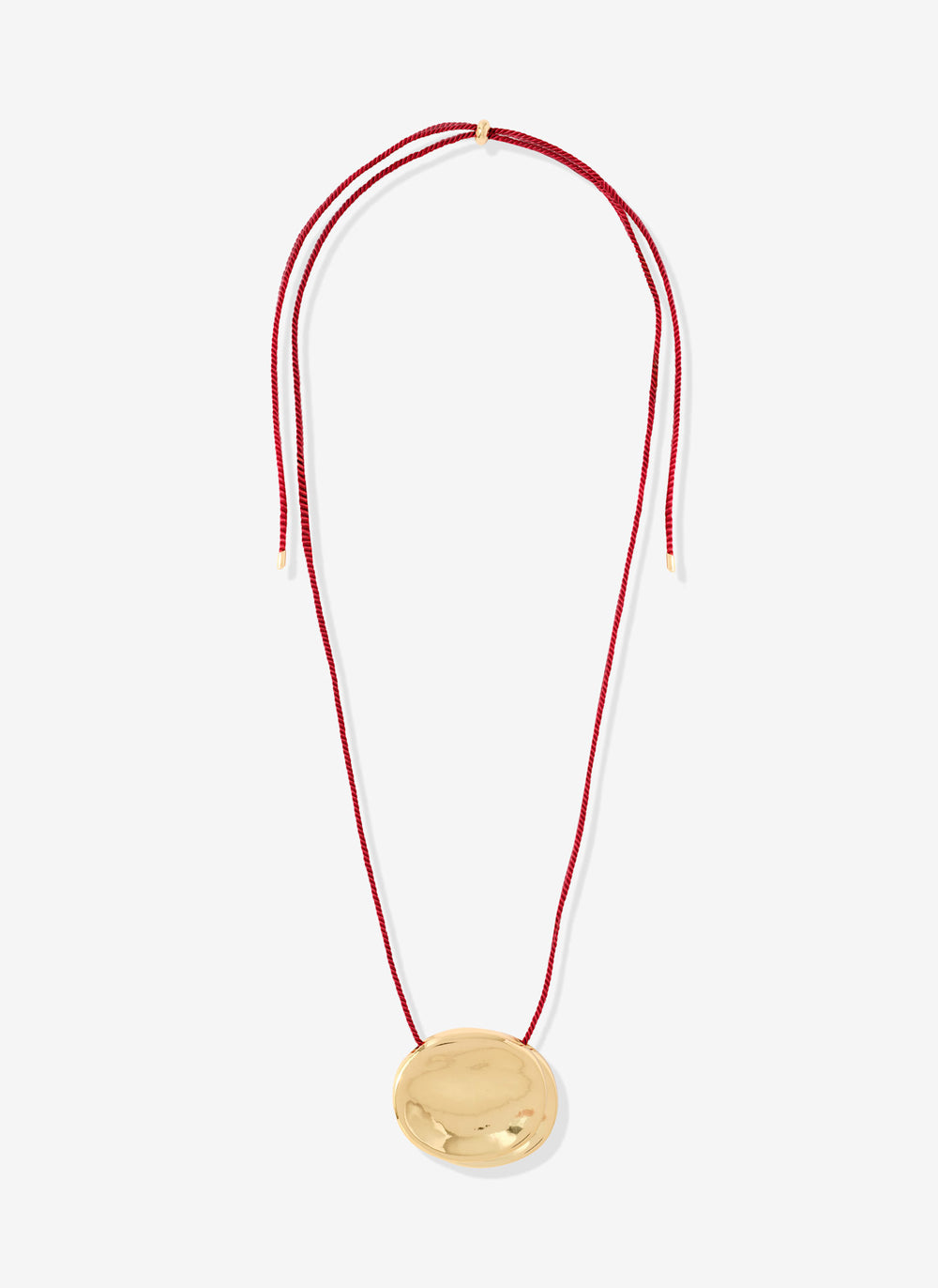 Gold Tone Pendant Rope Necklace