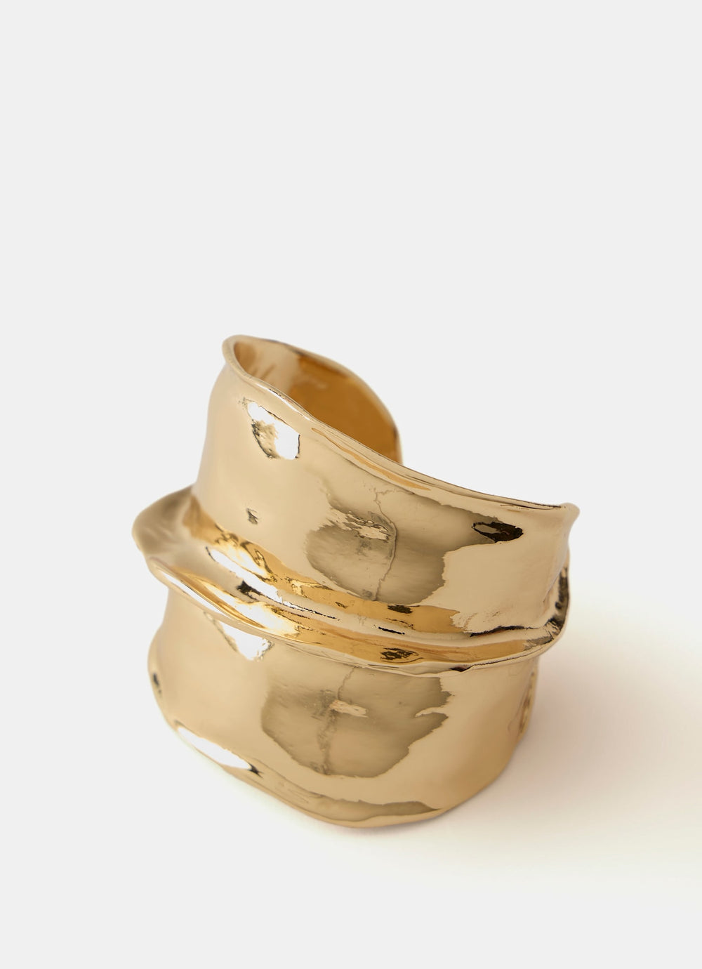 Gold Tone Chunky Cuff Bracelet