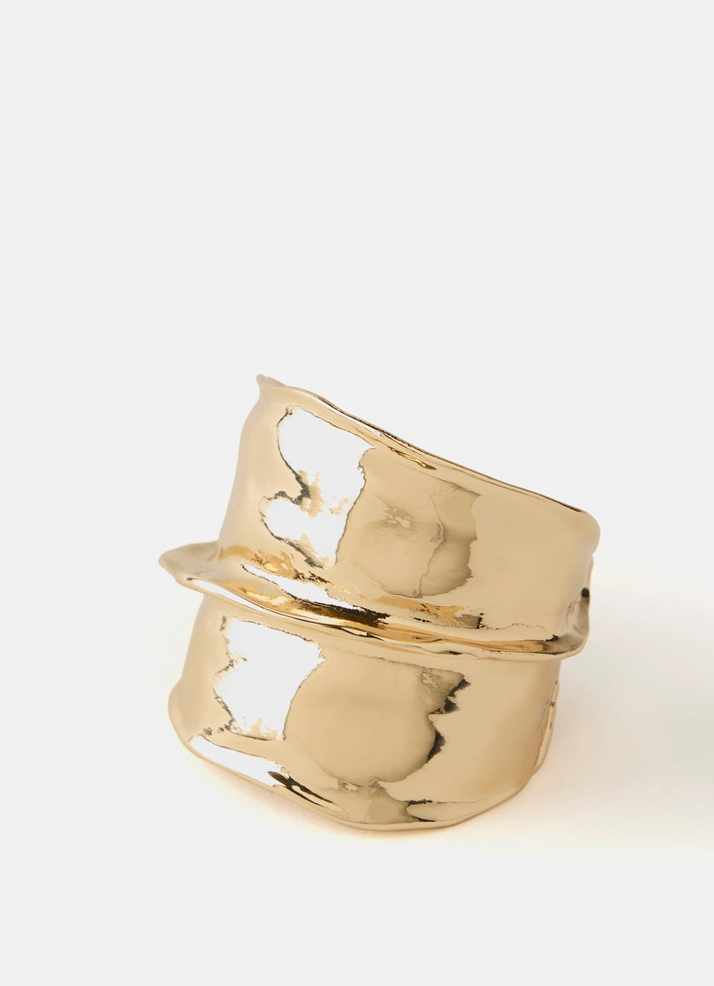 Gold Tone Chunky Cuff Bracelet