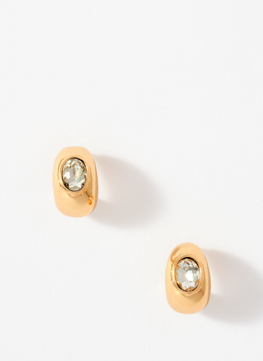 Gold Tone Crystal Mix Hoop Earrings