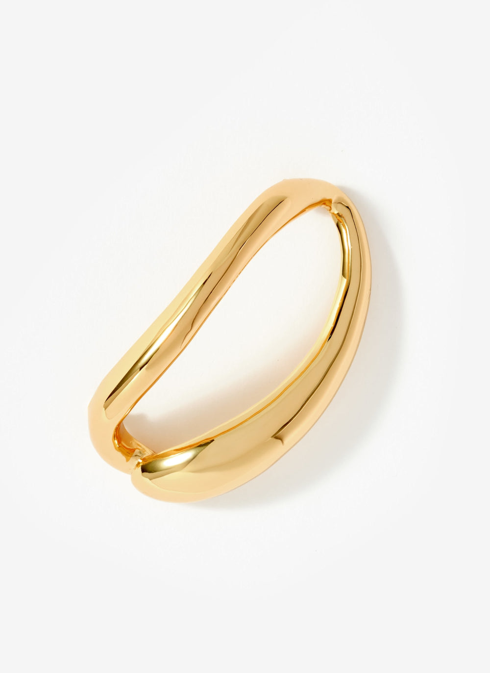 Gold Tone Open Curved Brooch