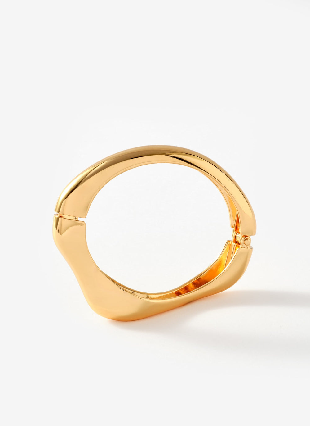 Gold Tone Irregular Wave Bangle