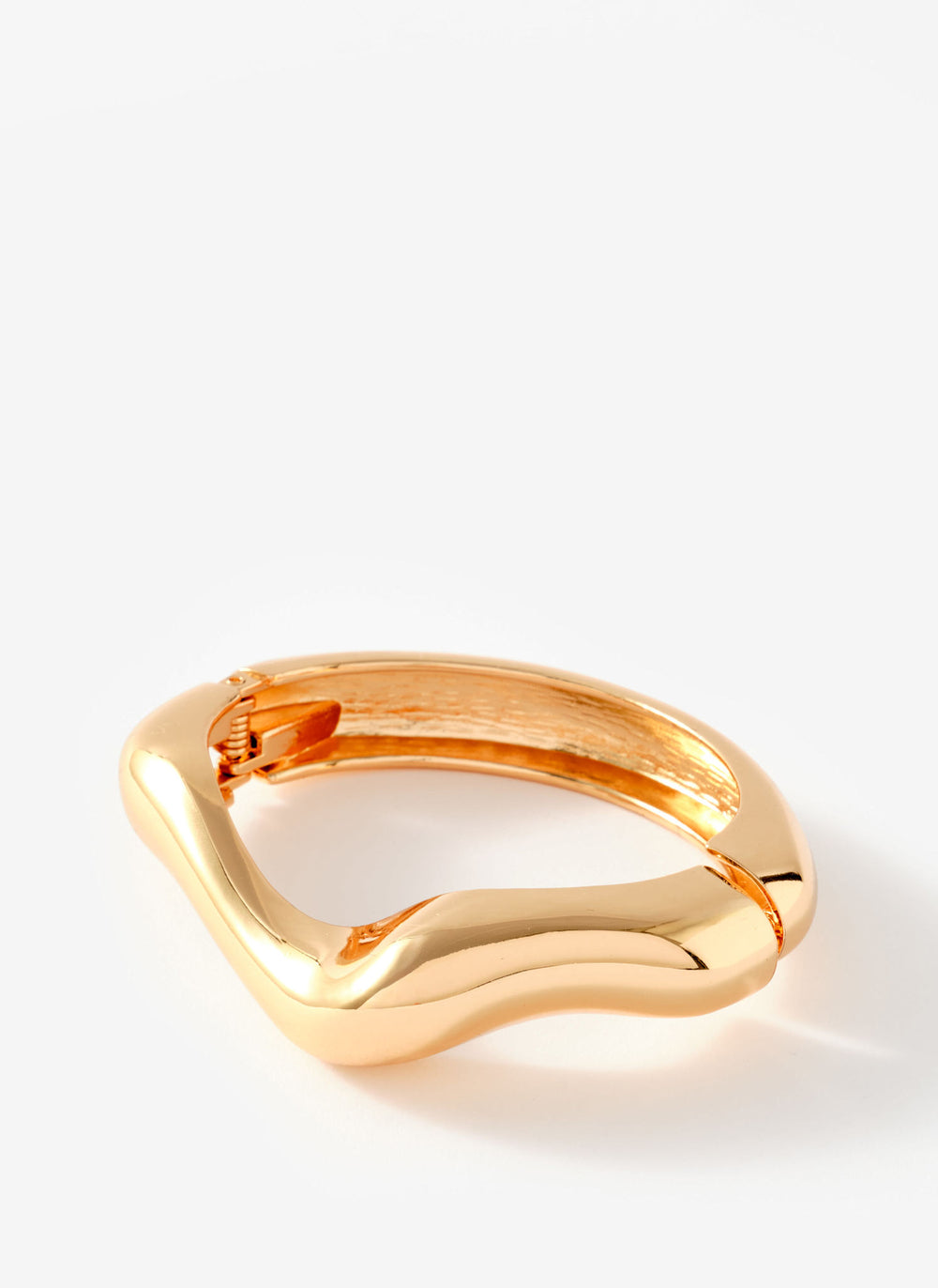 Gold Tone Irregular Wave Bangle