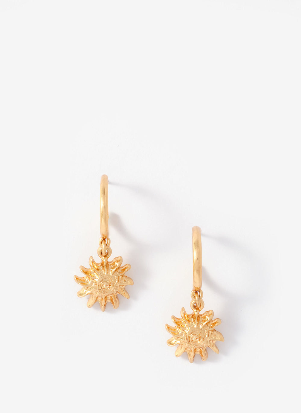 Gold Tone Mini Sun Earrings