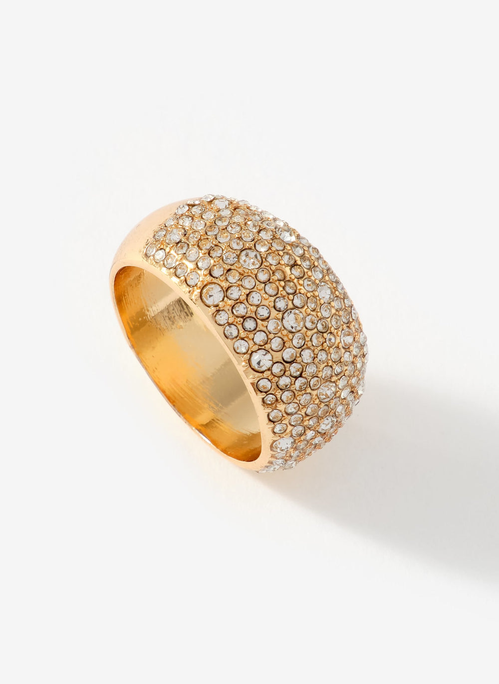 Gold Tone Pave Statement Ring
