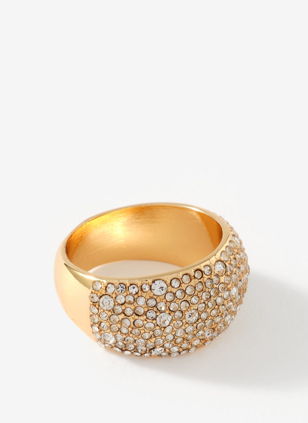 Gold Tone Pave Statement Ring