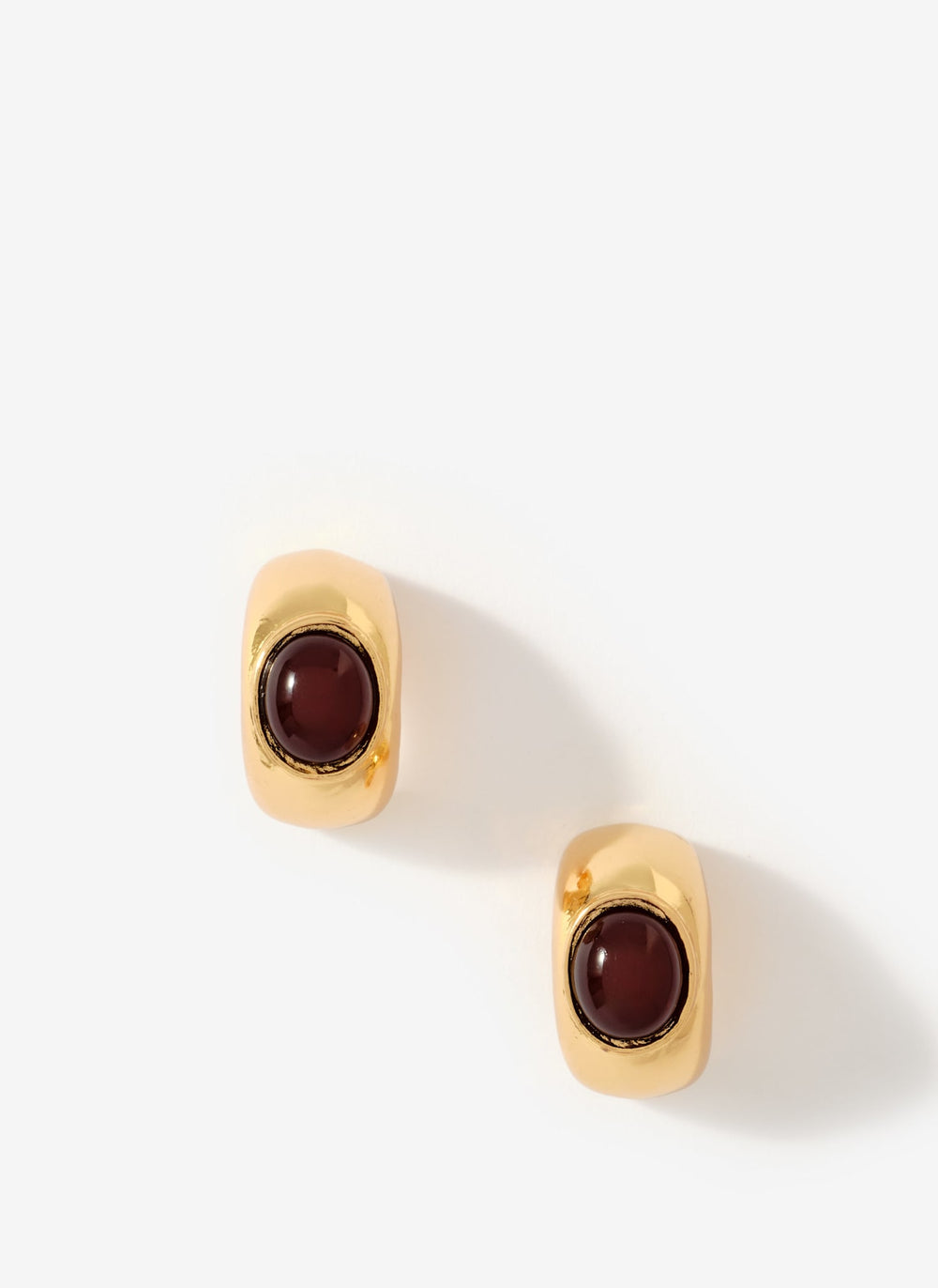 Gold Tone Resin Mix Hoop Earrings