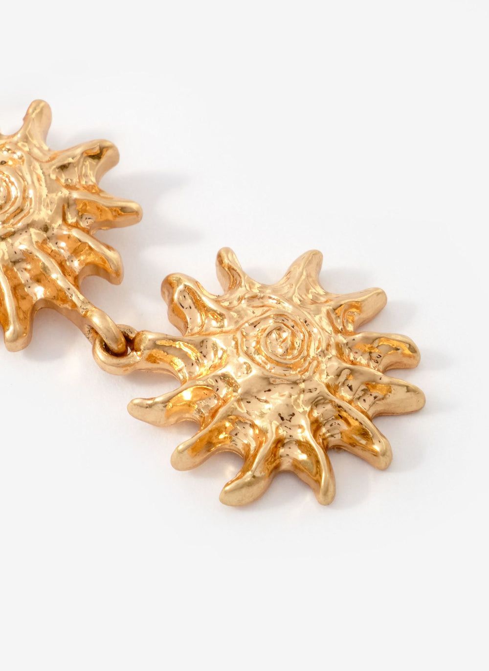 Gold Tone Sun Drop Earrings