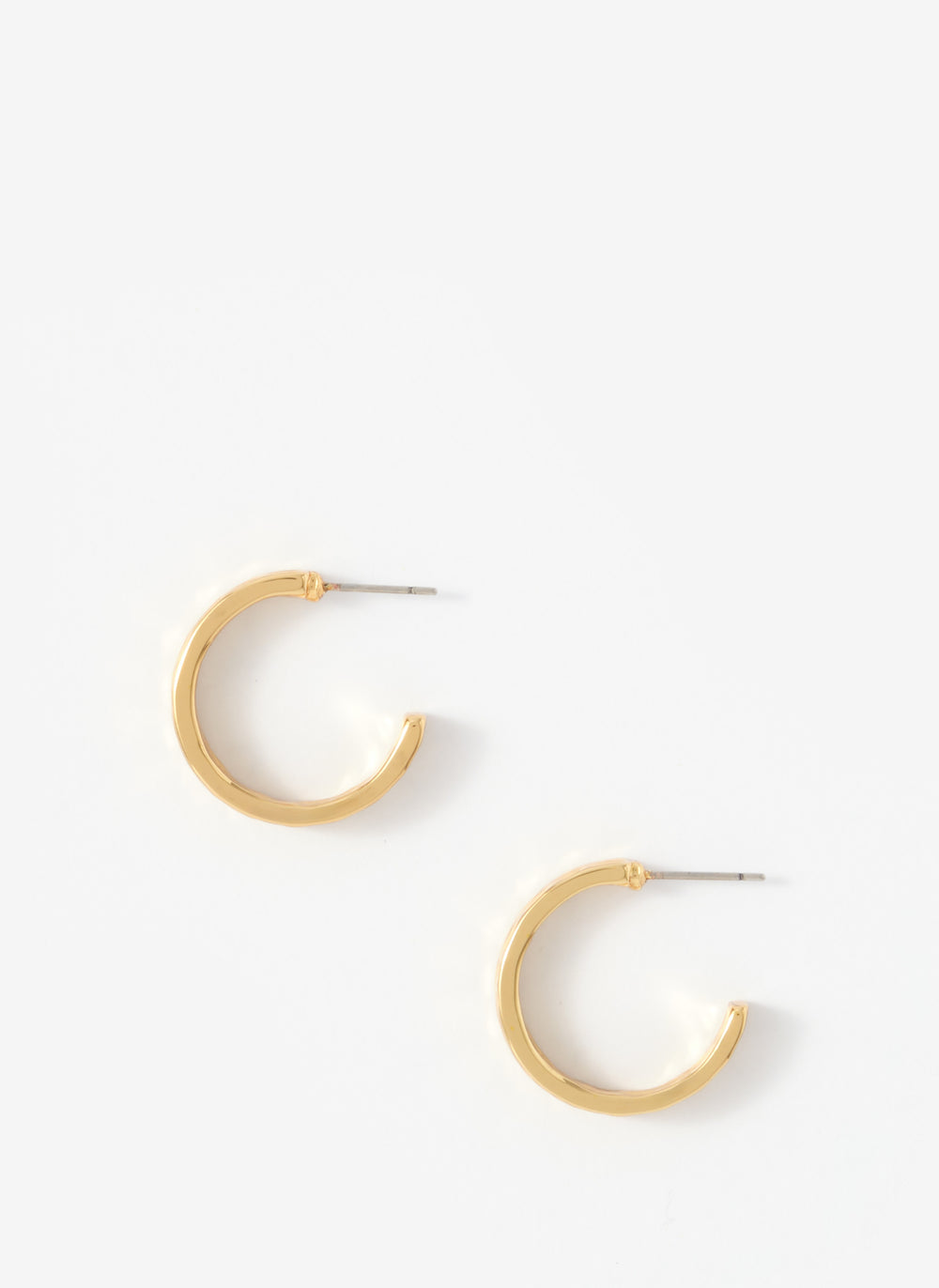 Gold Tone Textured Hoops