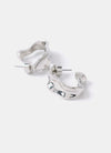 Silver Tone Textured Earrings (Image 2)