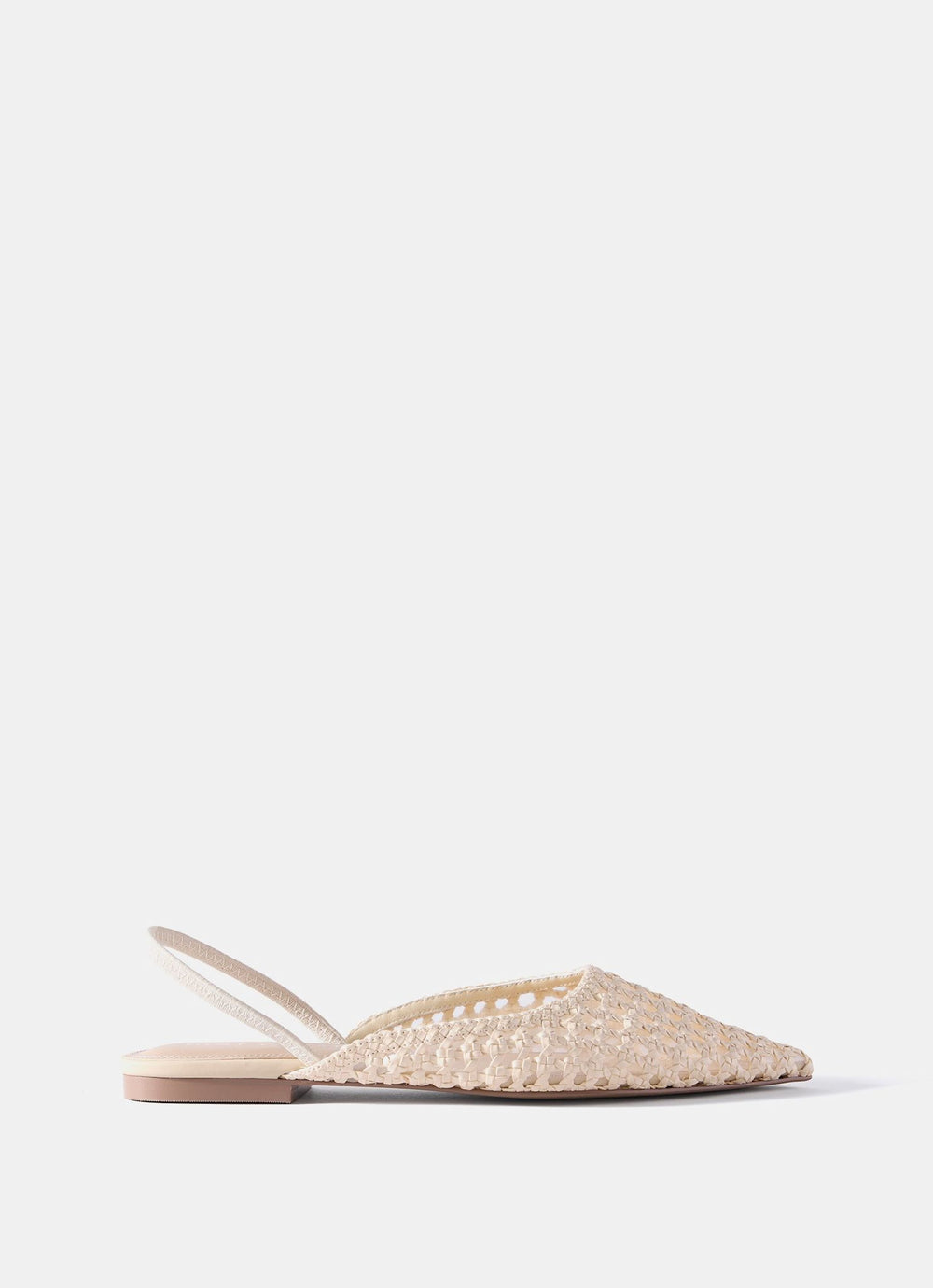 Grace Cream Woven Ballet Flats