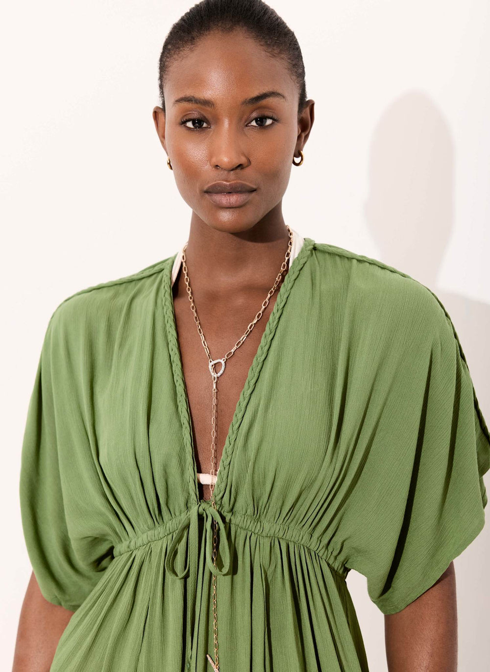 Green Cotton Beach Maxi Dress – Mint Velvet