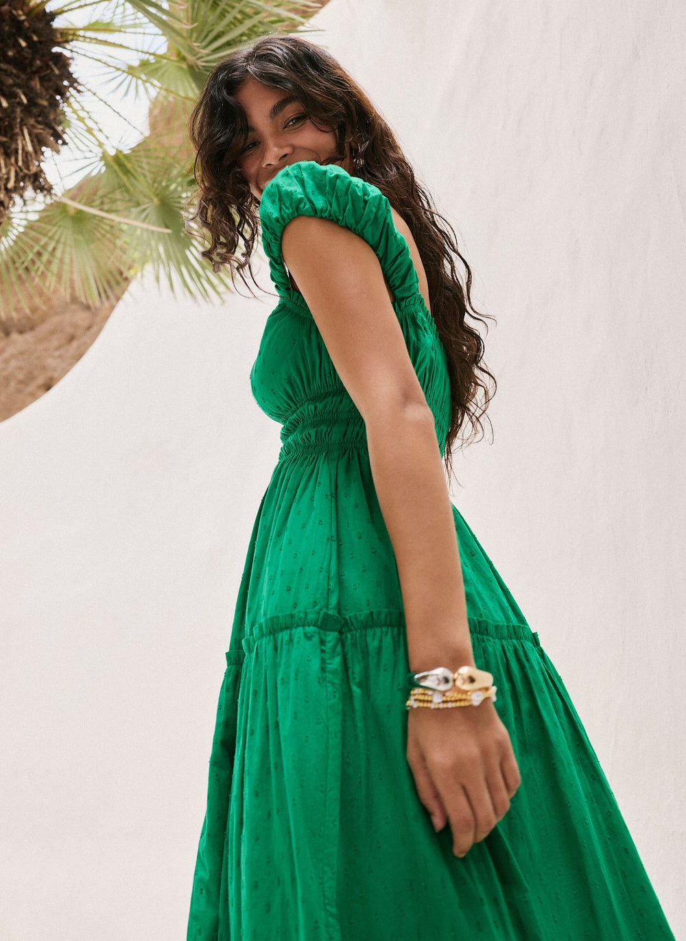 Green Cotton Midi Dress Mint Velvet Green Cotton Midi Dress Mint Velvet