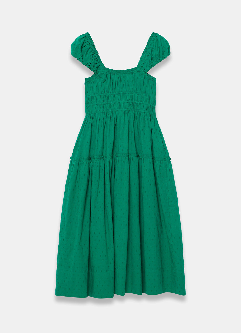 Green Cotton Midi Dress – Mint Velvet