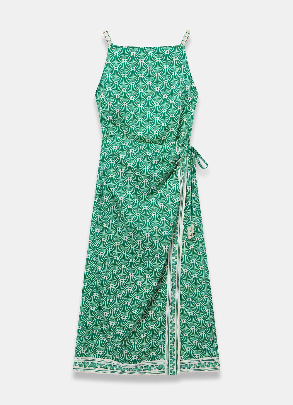 green mint velvet dress Mint Velvet Women's Linen Blend Square Neck Midi Dress - Green